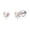 Aurora Borealis-Heart, variant on Limerencia Hypoallergenic G23 Pure Titanium Screw Back Earrings Post for Sensitive Ears Simulated Diamond Cartilage (5mm, White CZ)