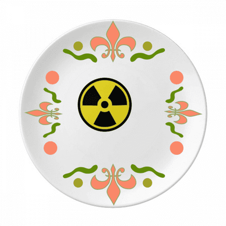 

Yellow Danger Checal Radiation Symbol Flower Ceramics Plate Tableware Dinner Dish