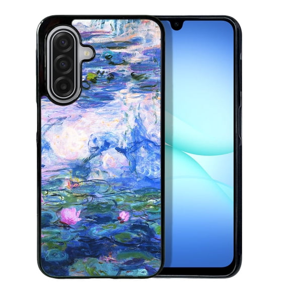 WIRESTER Shockproof Soft Rubber Cover Case for Samsung Galaxy A17 5G 6.7" 2025, Claude Monet Water Lilies