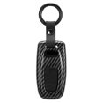 thumbnail image 1 of Carcasa para mando a distancia, ajuste exacto, acabado de fibra de carbono negro brillante, estilo de fibra de carbono negro, carcasa para mando a distancia, compatible con A6 Q5 A5 A7, 1 of 5