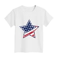 thumbnail image 4 of Gubotare Girls 4th of July Shirt Girl's Crop Top Graphic Tee Summer Round Neck Short Sleeve T-Shirts (Blue,Size 5-6 Years), 4 of 4