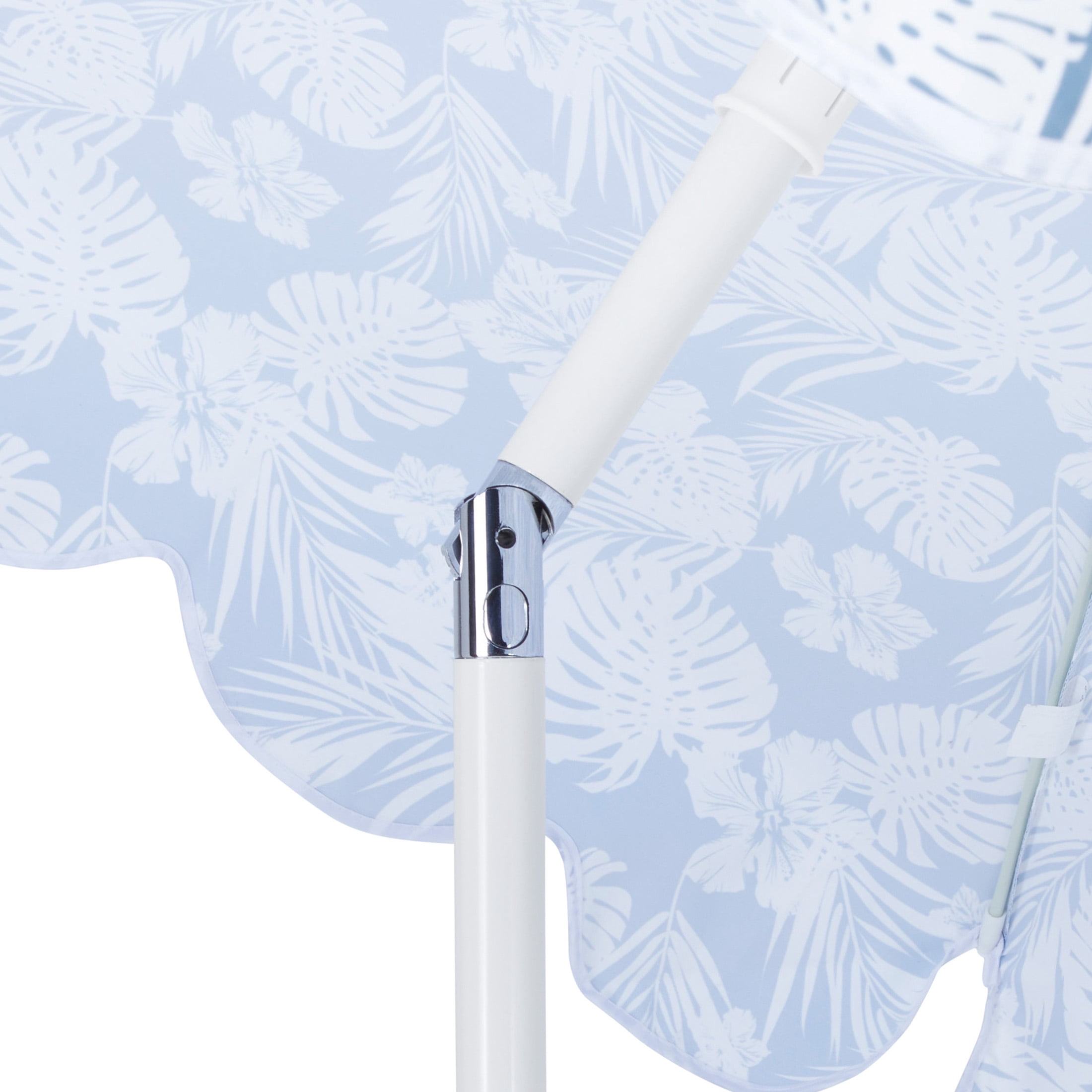 Mainstays 7.5 ft Resort Beach Umbrella with Sand Anchor and Tilt, Blue Palm Design