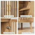 thumbnail image 6 of Semiocthome Sideboards and Buffets with 4 Doors and Adjustable Shelve,Coffee Bar for Kitchen, Natural, 6 of 7