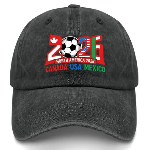 Gorras de la Copa 26, gorra de aficionado al fútbol de EE. UU., Canadá, México 2026, para aficionados al fútbol