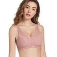 thumbnail image 6 of 3 Pack Everyday Sleep Bras - Nature Cotton Soft Cup Wireless Front Snap Close Bras with Removable Pads of Women Plus Size, 6 of 6