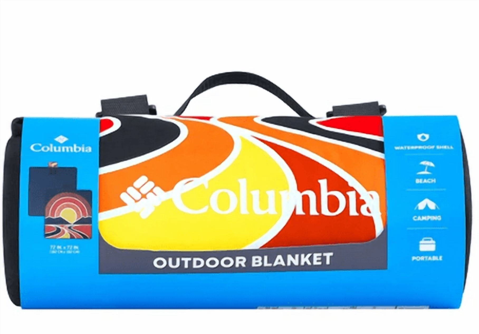 Columbia Outdoor Packable 72” x 72'' Blanket (Orange )