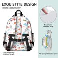 thumbnail image 5 of Fireman and Cloud White Pattern Backpack for School, Cute School Bag with Adjustable Shoulder Straps and Padded Back, 15.25"x11.5"x5.25", 5 of 5