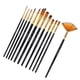 thumbnail image 3 of Juego de pinceles de agua, juego de 12 pinceles de madera negros, juego de pinceles de pintura, características de vanguardia, 3 of 12