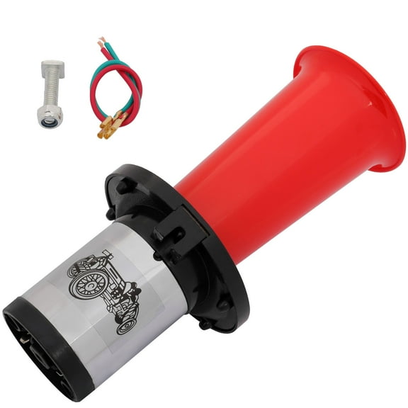 Classic Horn Antique Vintage Classic Old Car Air Horn Klaxon Car Air Horn12V 105db, Klaxon Car Air Horn , Klaxon Car Air Horn for Ford Model T Style Old School Chrome 110DB Motorbike (Chrome)
