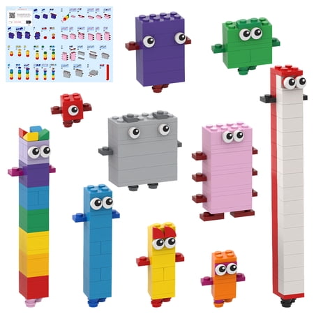 NEW Numbersblock One-Ten Squares Building Block Toy 10 in 1, Popular Animated Number Graphics Model, Fan Collectibles, Educational Creative Toys Children Adult Boy Girl Birthday Gifts (257PCS)