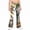 Bronze, variant on Girls Uniform Pants Kids Stretchy Elastic Waist Camo Maple Leaf Print Flare Pant with Pockets for 5-15 Years