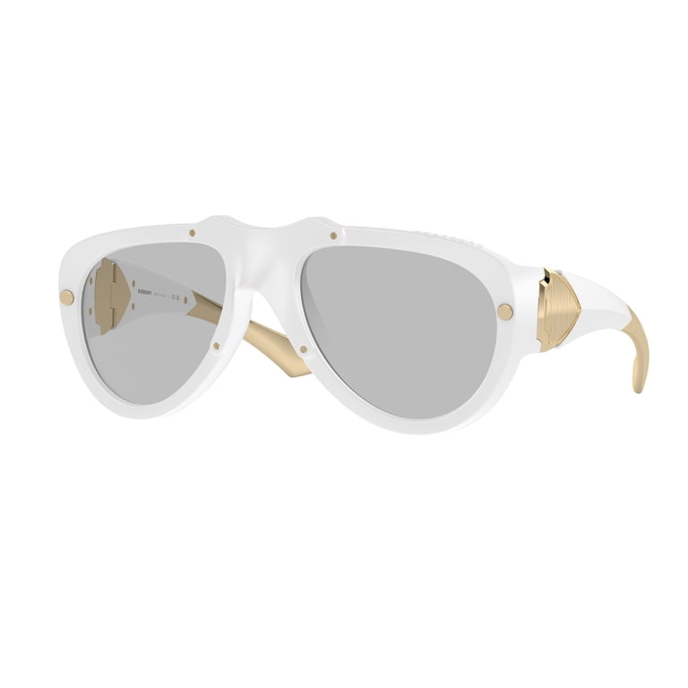 Sunglasses Burberry BE 4433 U 414187 White Rubber Light Grey  display picture 3