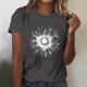thumbnail image 4 of Tops Cortos para las Mujeres Blusas Impresas Manga Corta Cuello Redondo, Tops de Blusa para las Mujeres Primavera Verano Casual, 4 of 4