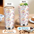 thumbnail image 3 of Holiday Birthday Valentine Gifts for Women, 20 oz Stainless Steel Tumbler with Lid and Straws, Funny Rainbow Lover Coffee Tumbler, Present Ideas for Mom, Wife, Girlfriend, Sister, Friend, Cute Rainbow, 3 of 7