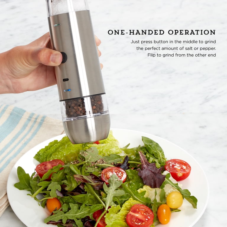 Kamenstein USB Rechargeable Dual Stainless Steel Grinder with