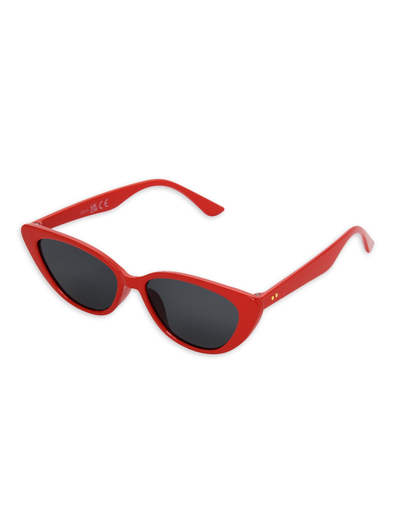 No Boundaries Women's Cat Eye Red Sunglasses