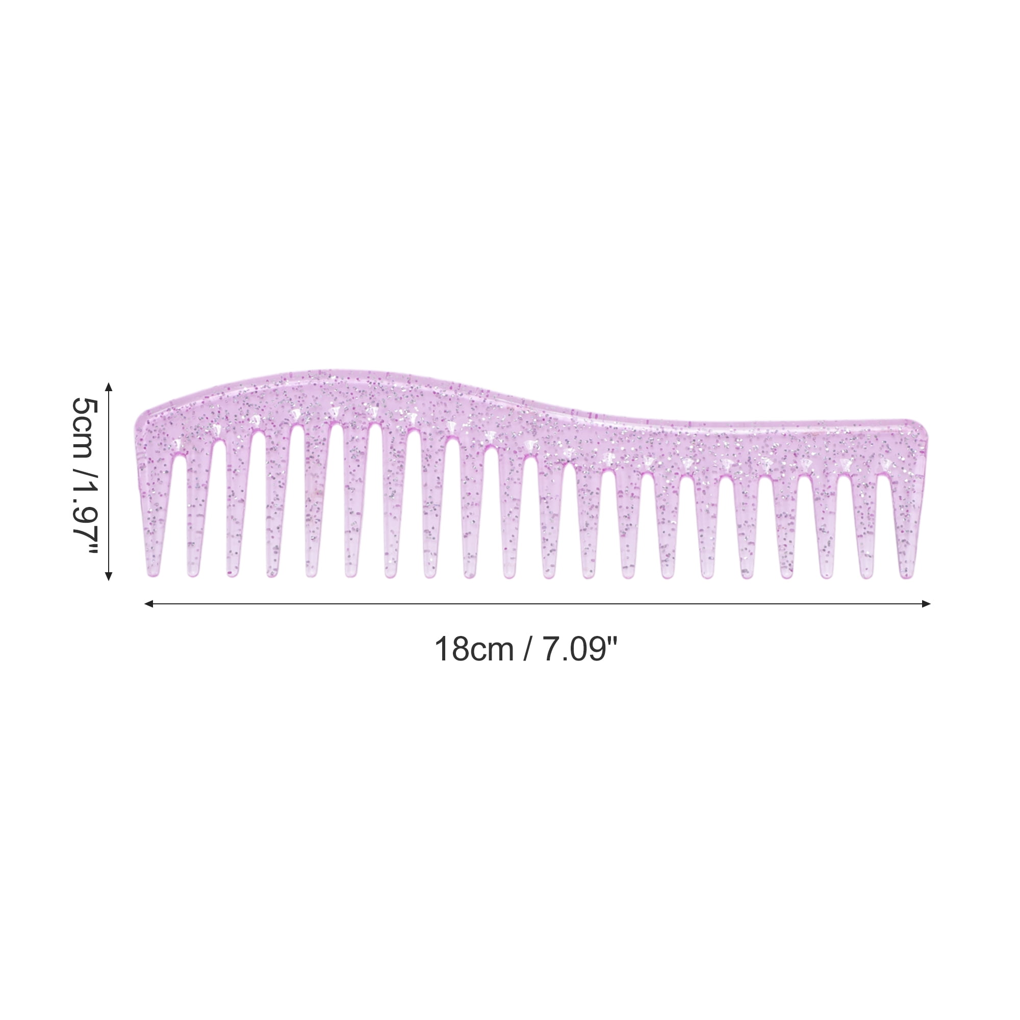 Unique Bargains 1 Pc Women Durable S Shaped Wide Tooth Straightening Comb Purple