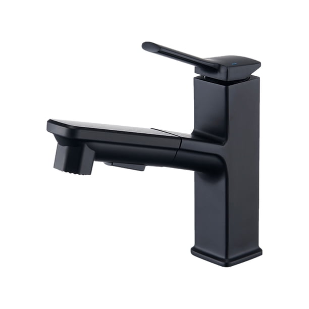 Grifos de cocina extraíbles con 2 modos de rociado Grifo de rociador de fregadero de baño extraíble Tomshoo Negro