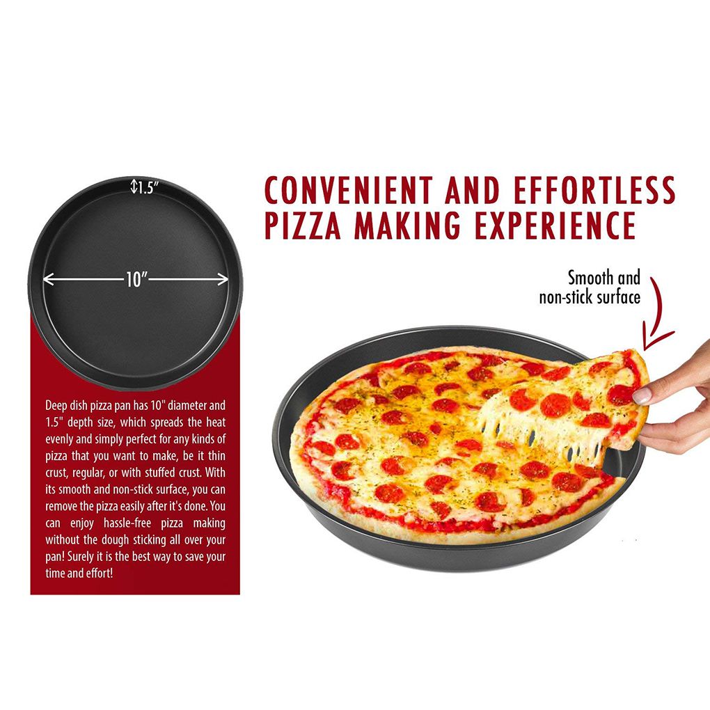 6789Inch Home Non-Stick Carbon Steel Deep Pizza Pie Pan Cake Tin Baking  Tray