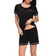 thumbnail image 4 of Pijamas de para Mujer Conjunto de Pijama de Manga Corta con Pantalones Cortos de Dos Piezas Conjuntos de Pijama nine bull  S, 4 of 8