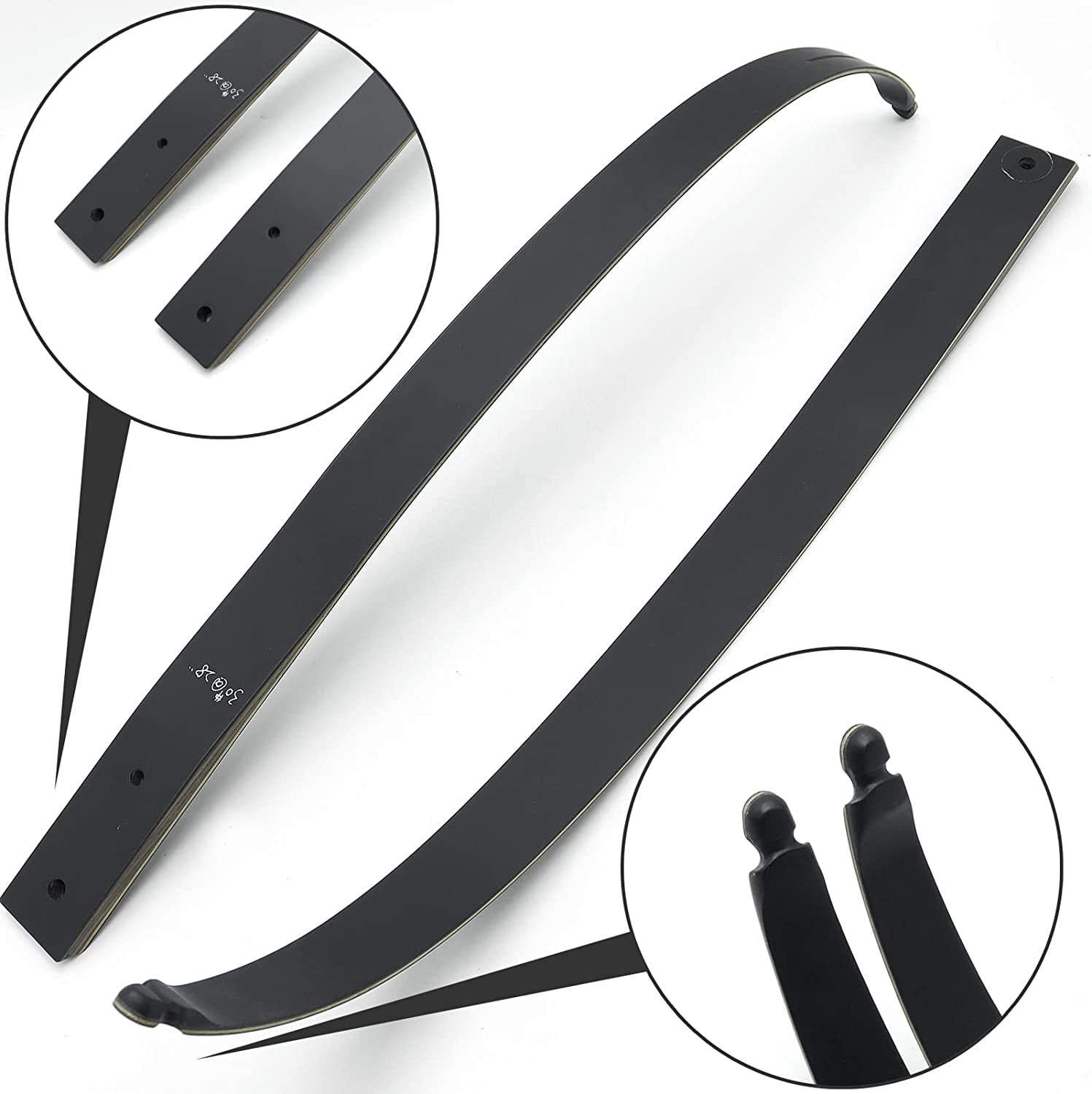 Black Hunter Original Takedown Recurve Bows for Adults Archery Recurve Bow Set 60" 20-60 lbs Right Hand for Outdoor Targets Practice Hunting Training Competition