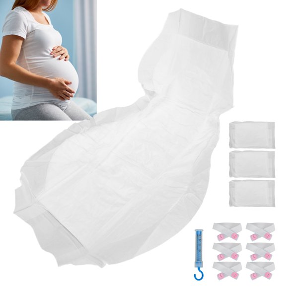 Herwey Serviette Hygiénique Post-Partum avec Compteur, Confortable, Anti-Fuites, Serviettes de Maternité pour Femmes