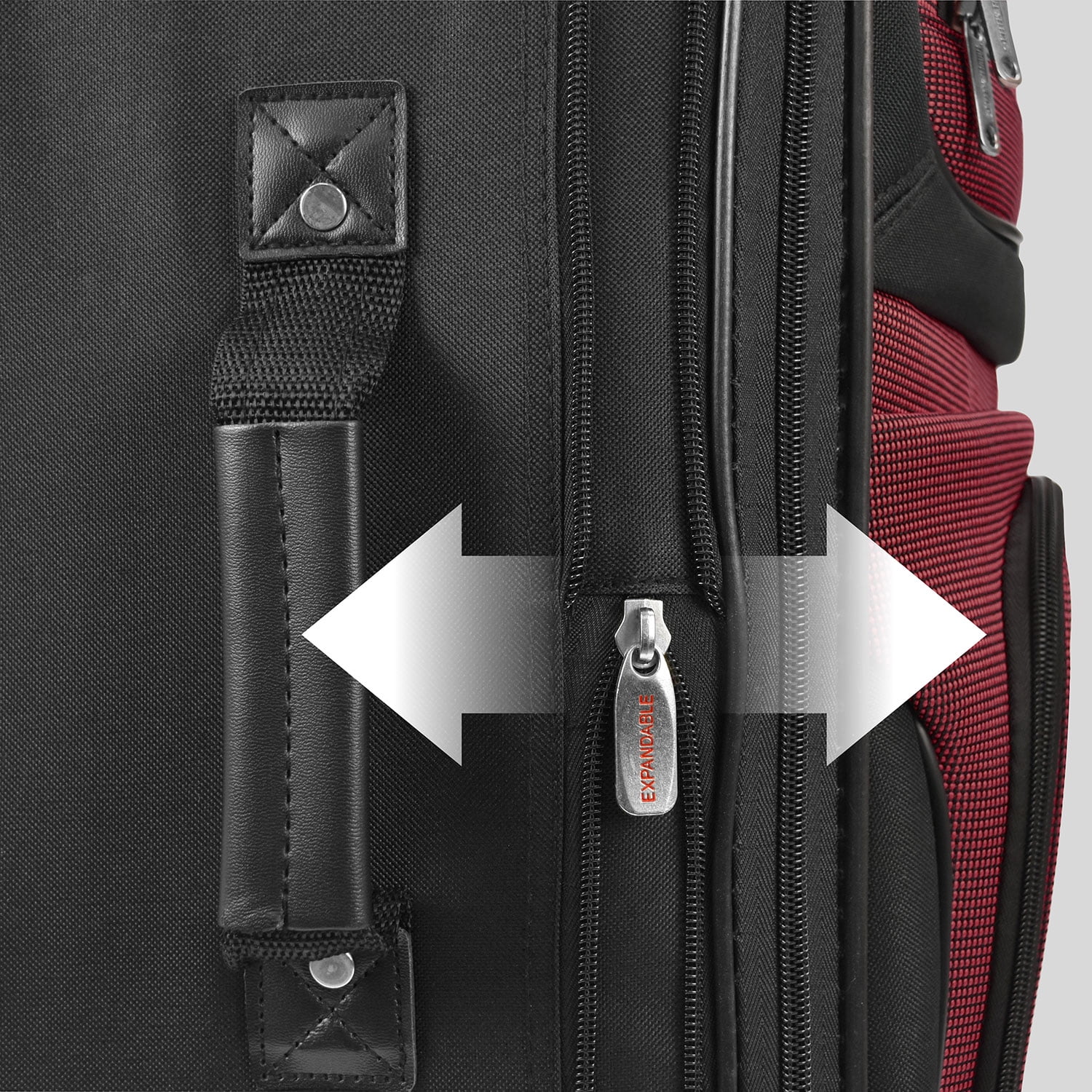 Travel Select Amsterdam Expandable Rolling Upright Luggage, Burgundy, 25" Checked Medium