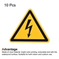 thumbnail image 3 of Unique Bargains Triangle Electrical Shock Risk Warning Sign Self Adhesive Yellow 20mm 10pack, 3 of 4
