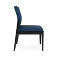 thumbnail image 2 of Pemberly Row Waiting Reception Armless Guest Chair Wood Frame in Blue, 2 of 5