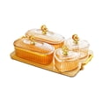 thumbnail image 4 of Luzkey Dried Fruit Plate Candy Nuts Dish with Lid with Stand,Divided Serving Dish,Appetizer Plate,for Wedding Appetizer Fruit Snacks 6 grid, 4 of 8