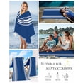 thumbnail image 5 of Blue Striped Beach Towels Oversized Super Absorbent, Farmhouse Blue White Stripes Lightweight Bath Towel Quick Dry Sets For Bathroom/Pool/Rv Camping/Beach Play/Gym Room/Picnic 23"x47", 5 of 8