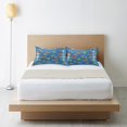 thumbnail image 6 of Yayeee Pillowcase King Size Set of 2 Satin Wrinkle Resistant Envelope Pillow Case, Blue Cartoon Galaxy, 6 of 8