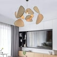 thumbnail image 6 of Fichiouy Bamboo Wicker Chandelier Pendant Light Rattan Lamp Hotel Rattan Hanging Lamp 40W, 6 of 7