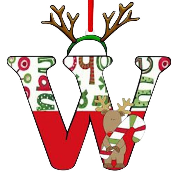 English Letter Hanging Decoration Acrylic Flat Christmas Tree Home Decoration Party Decoration Gift