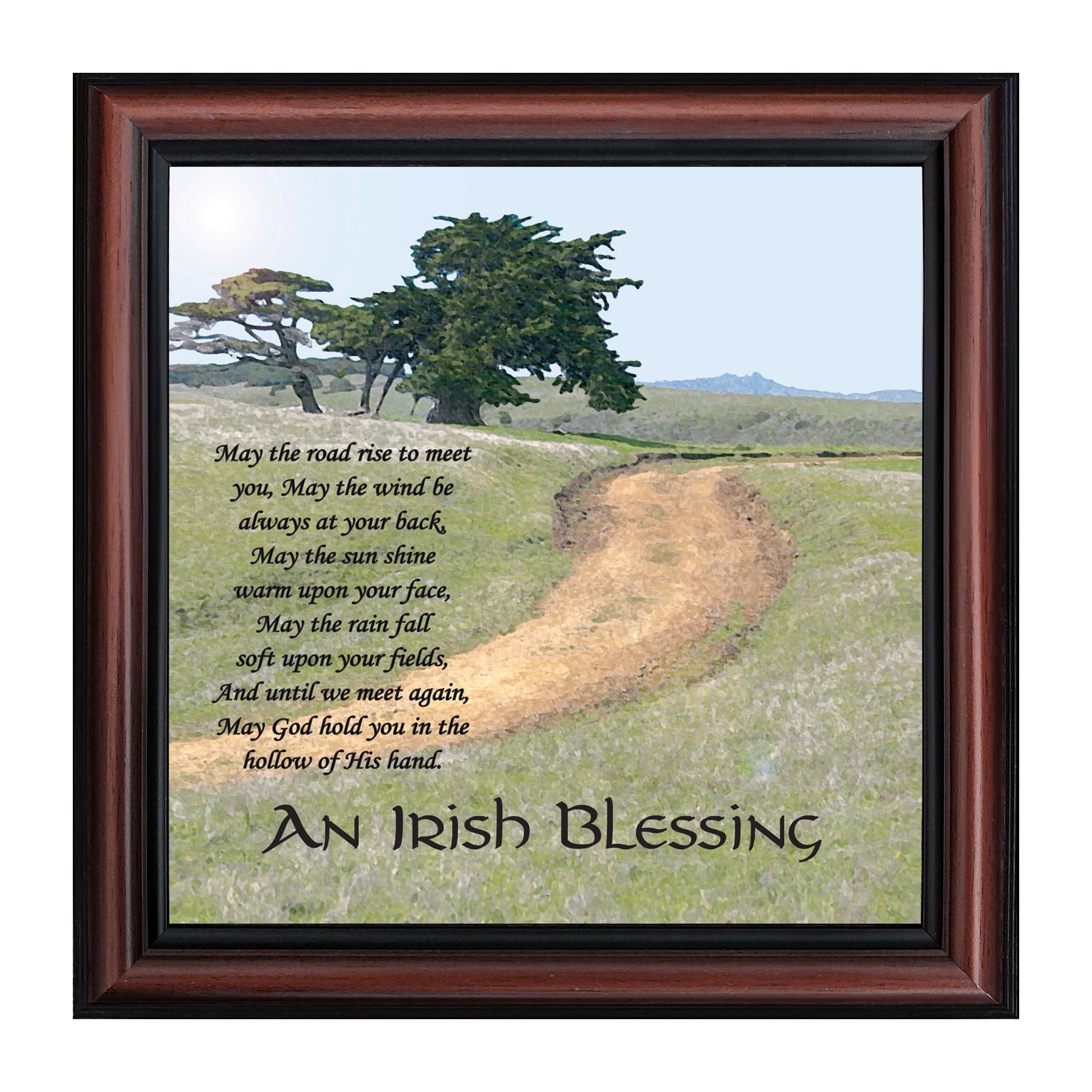 Irish Blessing Wall Decor, May the Road Rise Up to Meet You, Celtic