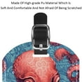 thumbnail image 4 of Square 2Pack PU Leather Octopus Cruise Luggage Tag with Privacy Cover and Name ID Tag for Travel Handbags Backpacks Luggage Tags, 4 of 6