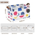 thumbnail image 7 of Yayeee Foldable Storage Basket for Shelves with Handles Waterproof Cloth Bins, Blue Retro Shapes, 7 of 7