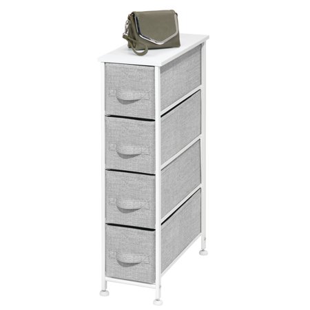 Mdesign Narrow Vertical Dresser Storage Tower Sturdy Metal Frame