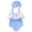 Blue, variant on LYHao Toddler Kids Baby Girls Swimsuit Plaid Pattern With Embroidery And Lace Trim Swimwear Bathing Suit,One-Piece Swimwear 18-24 Months Blue