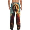 thumbnail image 7 of Salouo Meditating Golden Retriever Print Pajama Pants for Men, Lounge Pants Elastic Waistband Casual Men's sleepwear Loungewear Sleep Pajama Pant -Small, 7 of 7