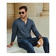 thumbnail image 3 of COOFANDY Men's Henley T-Shirt Long Sleeve Casual Slim Fit Stretch Tees Soft Henley Shirts Lightweight Fall Henley Pullover Tshirt, 3 of 6