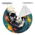 thumbnail image 2 of Yiaed Modern Hip-Hop Skull Print Christmas Tree Skirt , Tree SkirtsTree Mat for Christmas Winter Holiday Indoor Decorations-48", 2 of 7