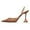 Brown, variant on YDN Women Elegant Transparent Slingback Slip On Pumps Slim High Heels Pointed Toe Sandals Dress Dating Wedding Shoes Size 7 Silver