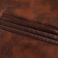 thumbnail image 5 of IROINNID Men's Long Sleeve Faux Leather Stand Collar Short Jacket Solid Color Leisure Thick Leather Coat, Stand Collar Pocket Leather Coat Warm Windproof Coat, 5 of 8