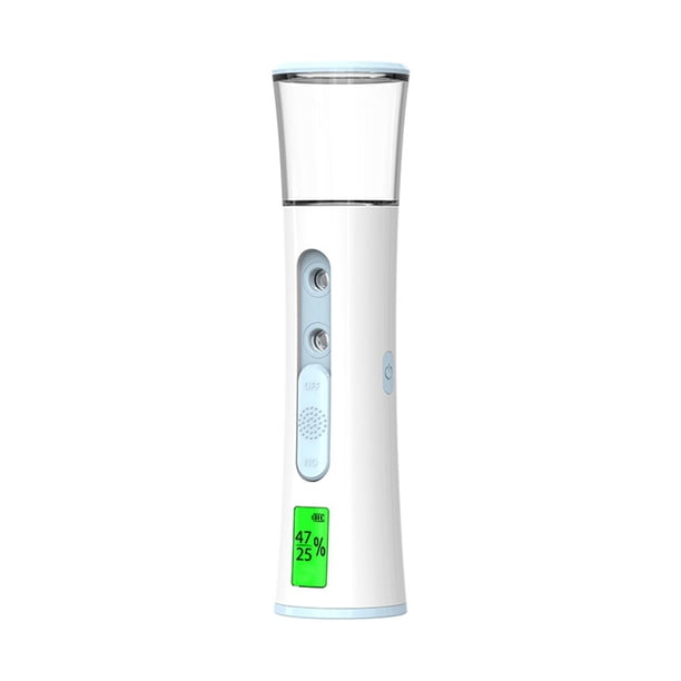 Vaporizador facial de nanopartículas, máquina para el cuidado de la piel, pulverizador nano portátil para Blanco Azul