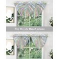 thumbnail image 5 of Waterfall Valances for Windows, Colorful Striped Kitchen Sheer Valance Curtains, Farmhouse Rainbow Color Stripes Rod Pocket Elegant Swag Valances for Living Room Bedroom, 47.2"x38.5", 1 Panel, 5 of 8