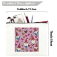 thumbnail image 5 of Pratyus Tote Bag Pink Love Cosmetic Bag for Women Friends Hearts Gnomes Whimsical Travel Essentials Ladies Accessories White, 5 of 6