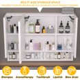 thumbnail image 5 of GZXS 39" x 28" Aluminum Bathroom Cabinet with LED Mirror, Wall-Mount Medicine Cabinet with Defogging, Dimmable 3-Color Lighting & Multi-Level Storage Compartments, White, 5 of 7