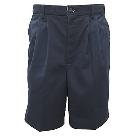 - Edwards 2478 Men's Easy Fit Pleated Front Chino Uniform Shorts (Navy, 30)