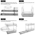 thumbnail image 4 of 2 Tier Kitchen Slide Out Cabinet Spice Rack Organizer, Pull Out under Cabinet Sliding Shelf, 4 of 7